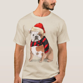 Camiseta Perro de Navidades divertidos del Bulldog inglés