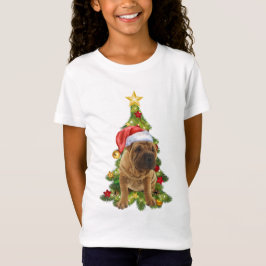 Camiseta Perro de Navidades Shar Pei, perrito de Navidad Sh