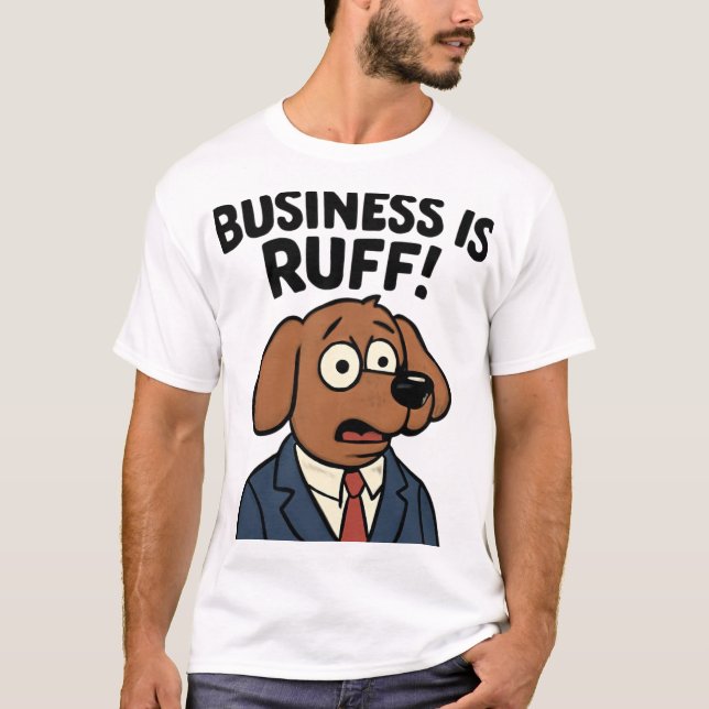 Camiseta Perro de negocios en traje - Cita divertida arte (Anverso)