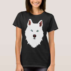 Camiseta Perro de nieve blanca Husky