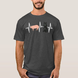 Camiseta Perro de oveja belga Heartbeat Dog Lover