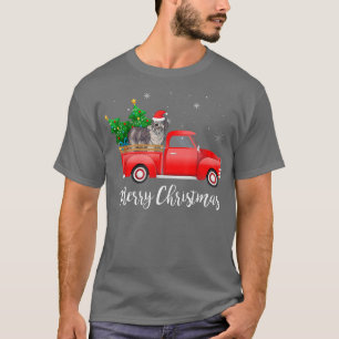 Camiseta Perro de oveja inglés viejo montando camión rojo C