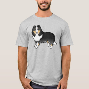 Camiseta Perro de oveja Tricolor Shetland Sheltie Perro de