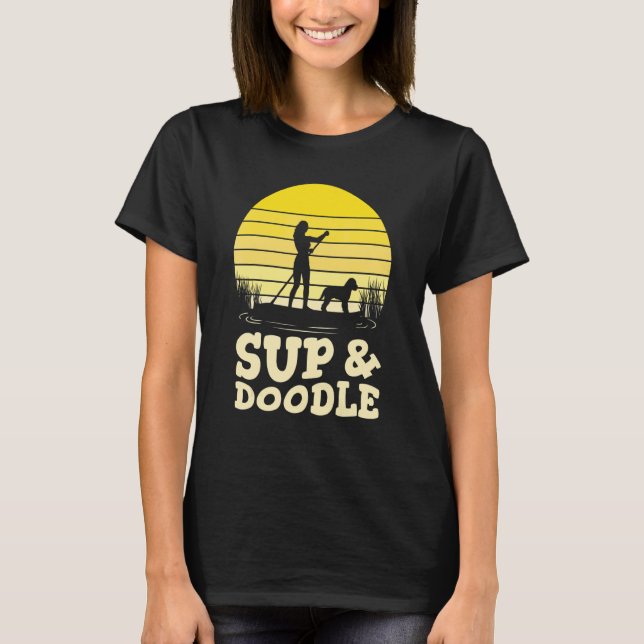 Camiseta Perro de paddleboarding Sup & Doodle 1 (Anverso)