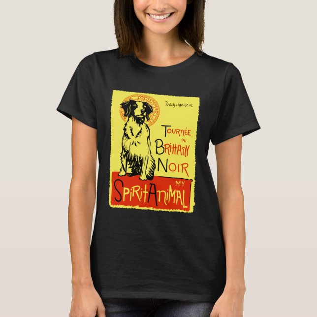 Camiseta Perro de pájaro de Bretaña Perro español de Bretañ (Anverso)