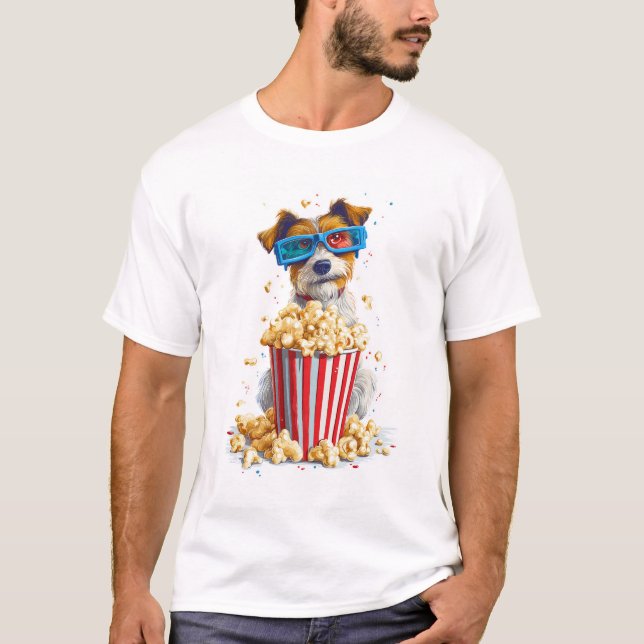 Camiseta Perro de palomitas � Perro de Noche de Película (Anverso)