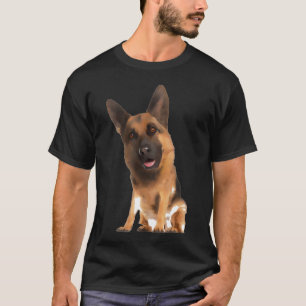 Camiseta Perro de Pastor Alemán con Cabeza Grande