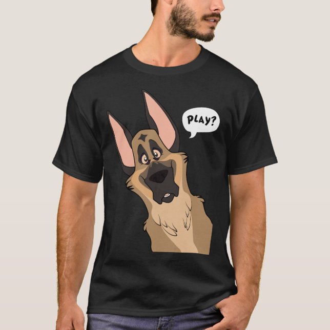 Camiseta Perro de pastor alemán desgarrador (Anverso)