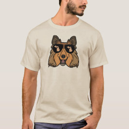 Camiseta Perro de pastor de Shetland de Michigan con gafas