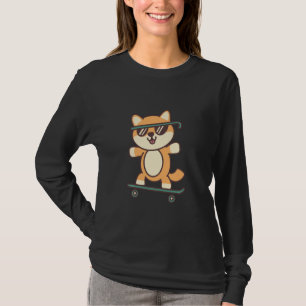Camiseta Perro de patinador de Guay con gafas de sol Mascot