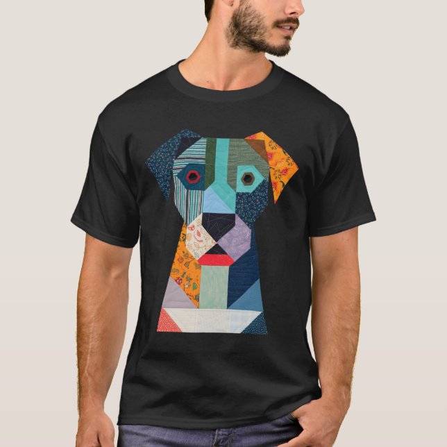 Camiseta Perro De Patrón De Inclinación Para Calentamiento  (Anverso)