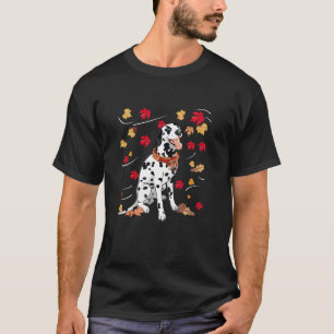 Camiseta Perro de pavo blanco Dalmacia maple Leaf Acción de