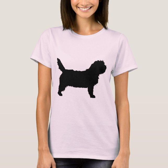 Camiseta Perro de PBGV (negro) (Anverso)