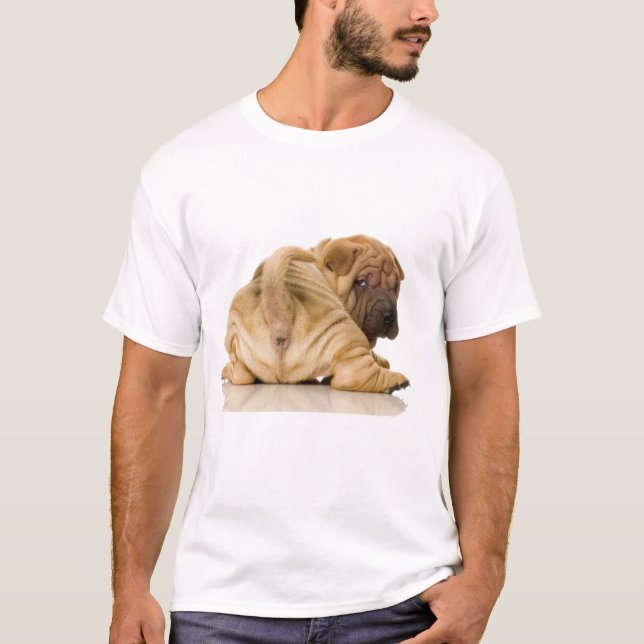 Camiseta Perro de perrito de Shar-pei del chino (Anverso)