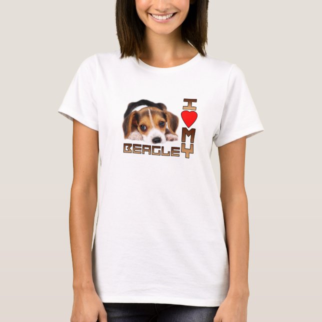 Camiseta Perro de perrito del beagle (Anverso)
