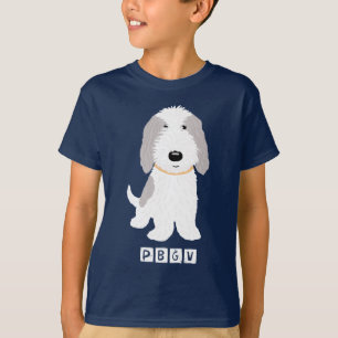 Camiseta Perro de perrito gris y blanco lindo del dibujo