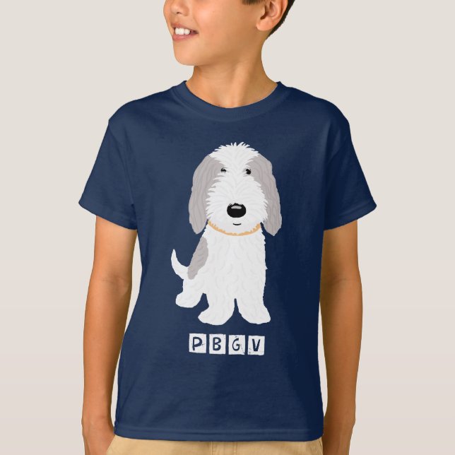 Camiseta Perro de perrito gris y blanco lindo del dibujo (Anverso)