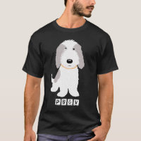Perro de perrito gris y blanco lindo del dibujo