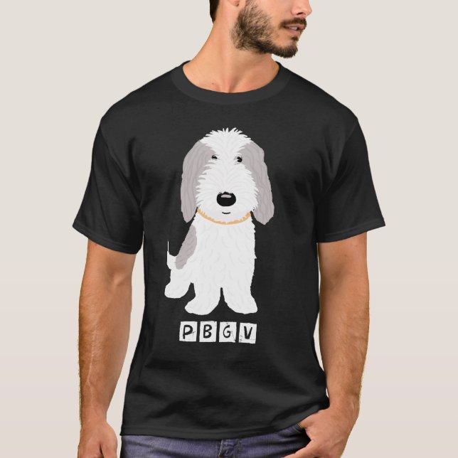 Camiseta Perro de perrito gris y blanco lindo del dibujo (Anverso)