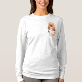 Camiseta Perro de perrito lindo de Pekingese del bolsillo