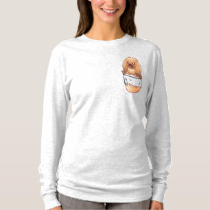 Camiseta Perro de perrito lindo de Pekingese del bolsillo