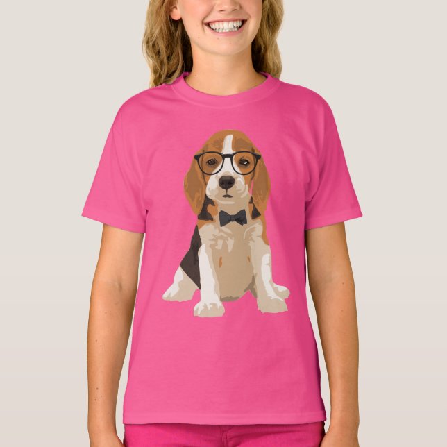 Camiseta Perro de perrito lindo del beagle del (Anverso)