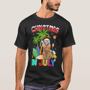 Camiseta Perro de perro cangrejo en Santa Hat Navidades de