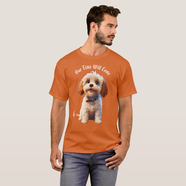 Camiseta Perro de perro de cachorro blanco, regalo de cerdo (Anverso completo)