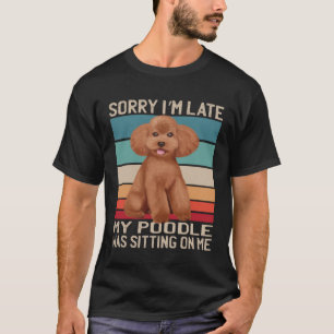 Camiseta Perro de perro de cangrejo siento haber llegado ta