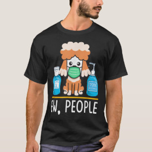 Camiseta Perro de perro de caniche de cara de manga Sanitiz