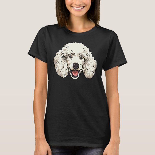 Camiseta Perro de perro de caniche de cerdo Rama a mujeres  (Anverso)
