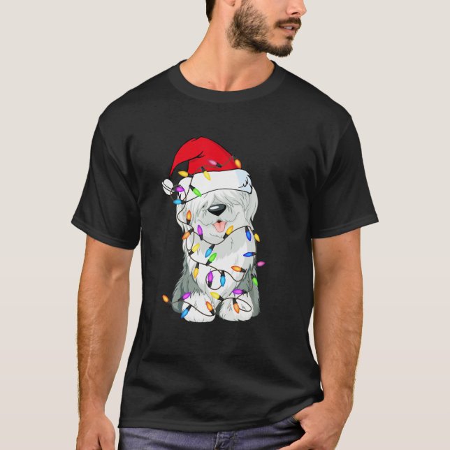 Camiseta Perro de perro de la vieja inglesa de la luz de la (Anverso)