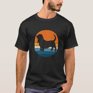 Camiseta Perro de perro de lecho basculante, atardecer retr