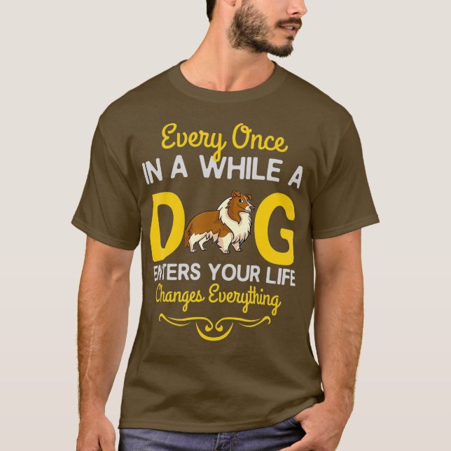 Camiseta Perro de perro de Sheepdog de Shetland Cachorros D (Anverso)
