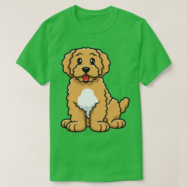 Camiseta Perro de perro dorado (Diseño del anverso)