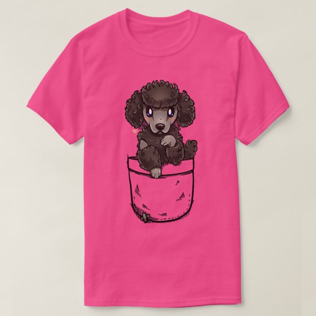 Camiseta Perro de picadura de caniche de bolsillo (Diseño del anverso)
