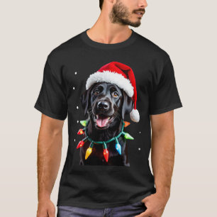 Camiseta Perro de pijama de luces de árbol de Navidad Labra