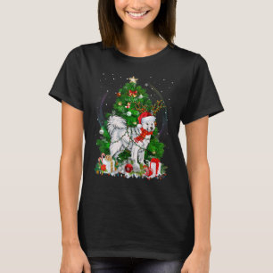 Camiseta Perro de pijama de luces de árbol de Navidad Samoy