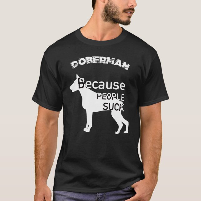 Camiseta perro de poder amor animal doberman (Anverso)