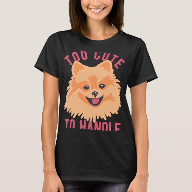 Camiseta Perro De Pomerania Cuto Para Manejar (Anverso)