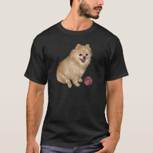 Camiseta Perro de Pomeranian con la bola