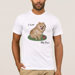 Camiseta Perro de Pomeranian con personalizable de la bola