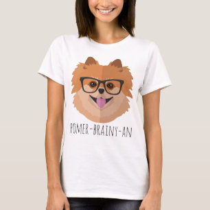 Camiseta Perro de Pomeranian en vidrios del empollón el