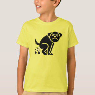 Camiseta Perro de Pooping enojado