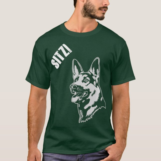 Camiseta Perro de protección Sitz Schutzhund en perro alemá (Anverso)
