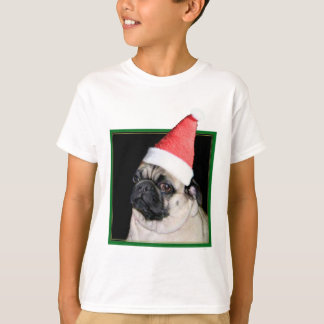 Camiseta Perro de pug de navidades