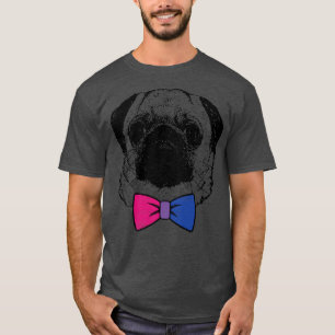 Camiseta Perro de pug de orgullo biseual, hermano LGBT