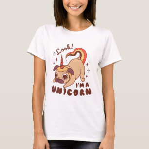 Camiseta Perro de pug de Unicorn