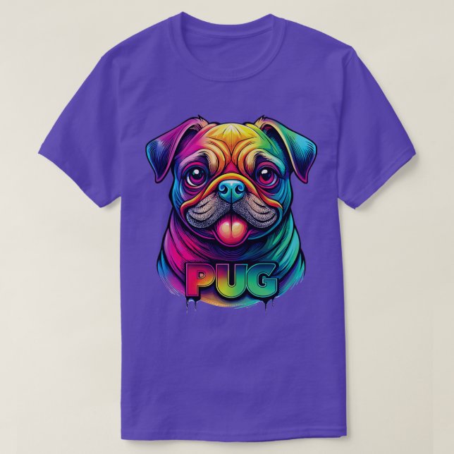 Camiseta perro de pug loco Cute (Diseño del anverso)