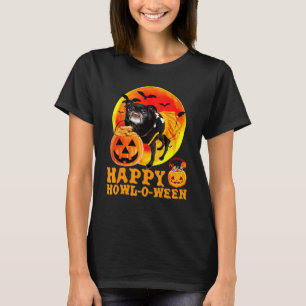 Camiseta Perro De Pug Negro Sticendo La Lengua Con Una Jack